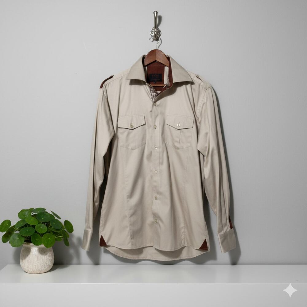 Envy Button Down Long Sleeve Couture Slim Fit Shirt Men’s Size 2XL